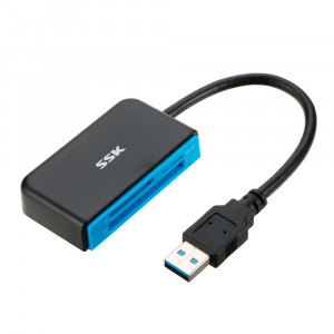 USB CARD READER SSK SCRM330 3IN1  USB 3,0