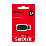 FLASH DRIVE SANDISK 64GB CRUZER BLADE  USB 2.0 BLACK