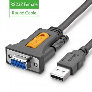 Cable Adapter Ugreen CR104 USB 2,0 to Serial DB9 Parallel Print 1,5m (Gray) Female 20201