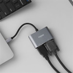 DOCKING STATION RAPOO XD10V TYPE-C TO VGA / HDMI / SILVER