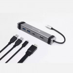 DOCKING STATION CANYON  DS-3 TYPE-C TO 1xTYPE-C  HDMI USB 3.0 GREY