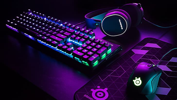 gaming-setup-steelseries-keyboards-headphones-mouse-pad-hd-wallpaper-preview