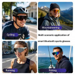 Smart Wieless Cycling Glasses QY-Pro2 Black
