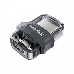 FLASH DRIVE SANDISK 256GB ULTRA DUAL M3.0 MICROUSB BLACK