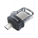 FLASH DRIVE SANDISK 256GB ULTRA DUAL M3.0 MICROUSB BLACK