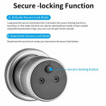 Smart Door Lock F008 Silver YOUHE 5 in 1 Access Fingerprint/Password/Card/App/Key