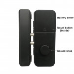 Smart Glass door Fingerprint lock YH-A9 Black YOUHE