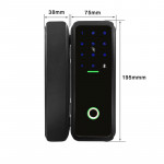 Smart Glass door Fingerprint lock YH-A9 Black YOUHE