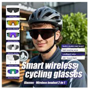 Smart Wieless Cycling Glasses QY-Pro2 Black