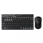 KEYBOARD RAPOO 8000M+MOUSE  2,4G Wireless  BLACK