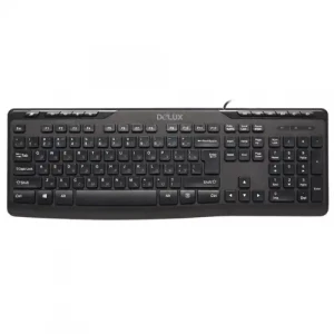 KEYBOARD DELUX OM06 USB RUS\ENG\TM\BLACK