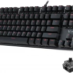 KEYBOARD RAPOO V500  WIRED USB BLACK ENG+RUS