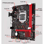 MB JGINYUE B85M-VDH 1150, DDR3, Sata 4, USB 4, VGA, HDMI, DVI