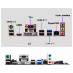 MB JGINYUE B85M-VDH 1150, DDR3, Sata 4, USB 4, VGA, HDMI, DVI