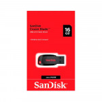 USB FLASH  SANDISK 16GB CRUZER BLADE  USB 2.0 BLACK