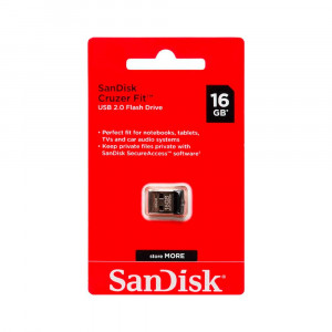 USB FLASH  SANDISK Mini 16GB Cruzer Fit  USB 2.0