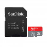 SanDisk Ultra 16GB UHS-I Class 10 MicroSDXC Memory Card Up to 100mb/s SDSQUNC-16G with Adapter