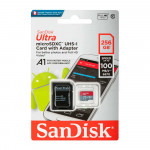 SanDisk Ultra 256GB UHS-I Class 10 MicroSDXC Memory Card Up to 100mb/s SDSQUNC-256G with Adapter