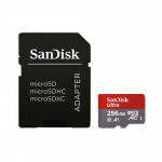 SanDisk Ultra 256GB UHS-I Class 10 MicroSDXC Memory Card Up to 100mb/s SDSQUNC-256G with Adapter