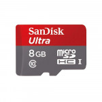 SanDisk Ultra 8GB UHS-I Class 10 MicroSDXC Memory Card Up to 100mb/s SDSQUNC-8GB with Adapter