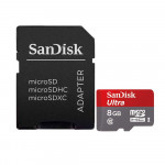 SanDisk Ultra 8GB UHS-I Class 10 MicroSDXC Memory Card Up to 100mb/s SDSQUNC-8GB with Adapter