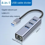 USB 3.0  HUB 3 PORT LAN GIGABIT 8