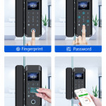 Smart Glass door Fingerprint lock YH-668 Black YOUHE