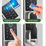 Smart  Fingerprint lock YH-F009 Silver YOUHE Finger, Password, Card, APP, Key