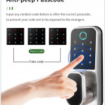 Smart  Fingerprint lock YH-F009 Black YOUHE Finger, Password, Card, APP, Key