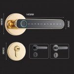 Smart  Fingerprint lock YH-T6 Black YOUHE Finger, Password, Key