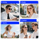 Smart Optical Glasses GY300 Yellow+Blue+Brown