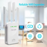 WIRELESS Repeater AP PIX-LINK  1200 Mbps x 2 Lan  2,4 Ghz 4 Antennas