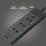 Power Socket TB-T12 Auto-max Compatible 3000W 6xSocket 4xUSB 5V 3,1A