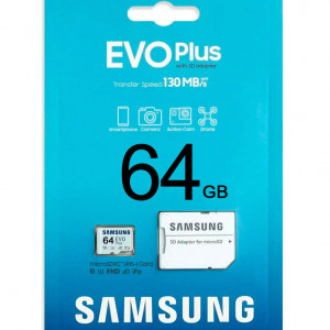 MICRO SD SAMSUNG EVO PLUS  64GB  130 MB/s