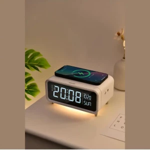 (Kalonka) SPEAKER HP PJ-05 RGB Light, Alarm clock,Wireless charging,Bluetooth,FM-Radio